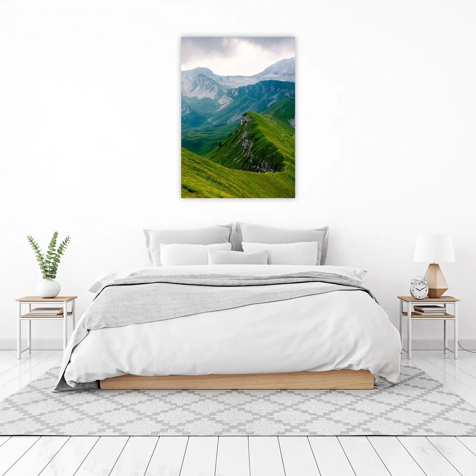 Lush Mountain Ridge Landscape Wall Art