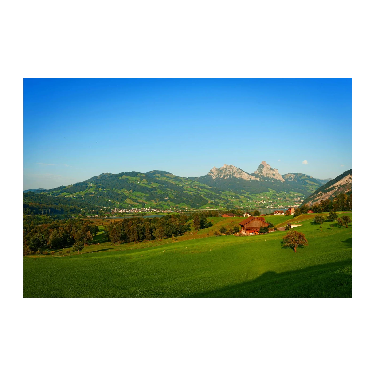 Serene Alpine Valley Landscape Wall Art