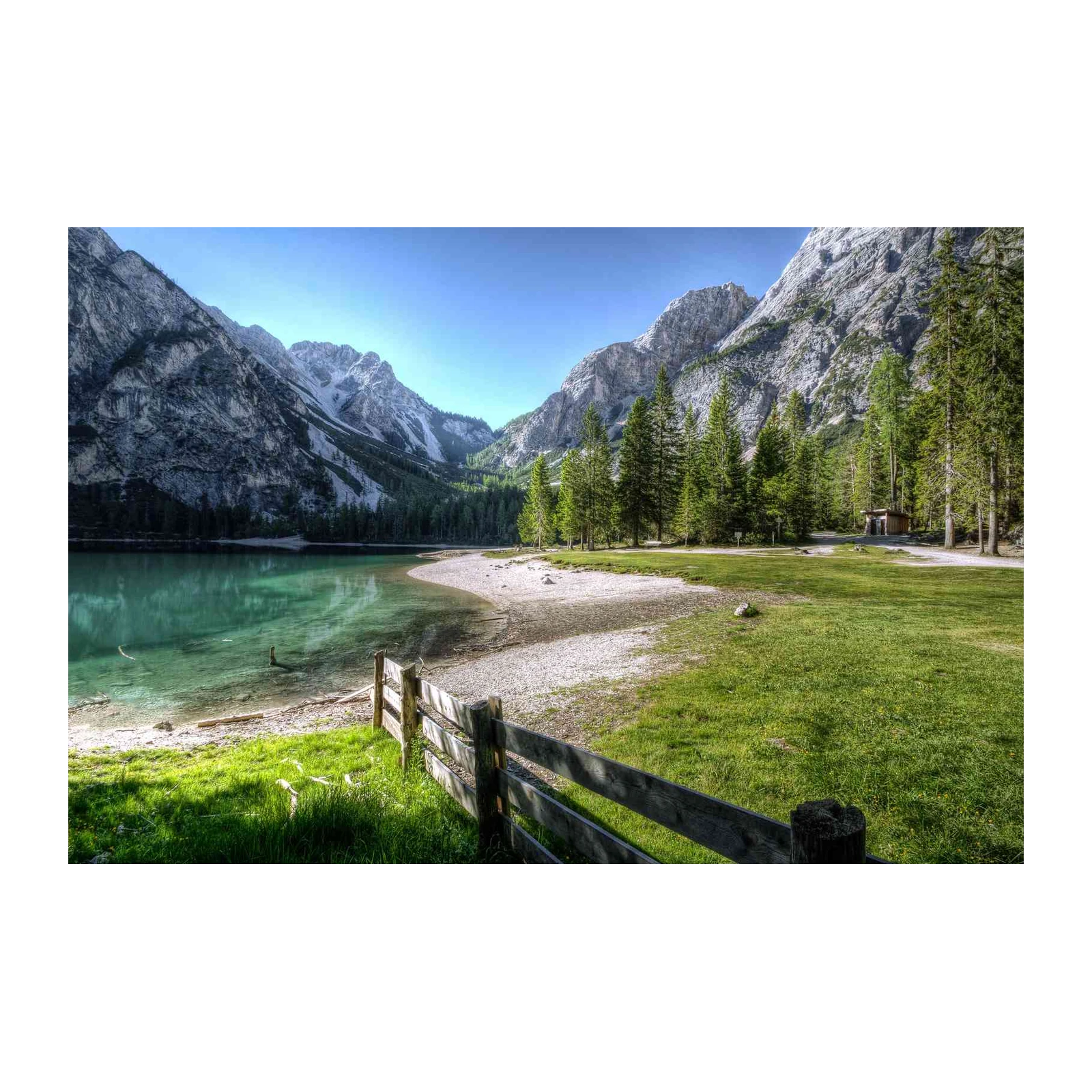 Serene Mountain Lake Landscape Wall Art
