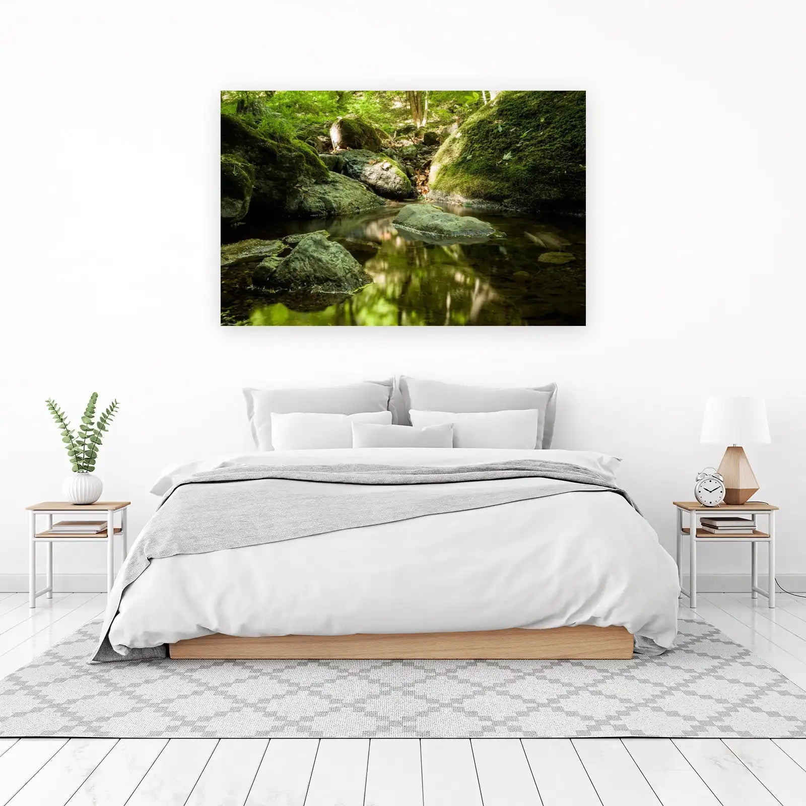 Tranquil Forest Stream Nature Wall Art