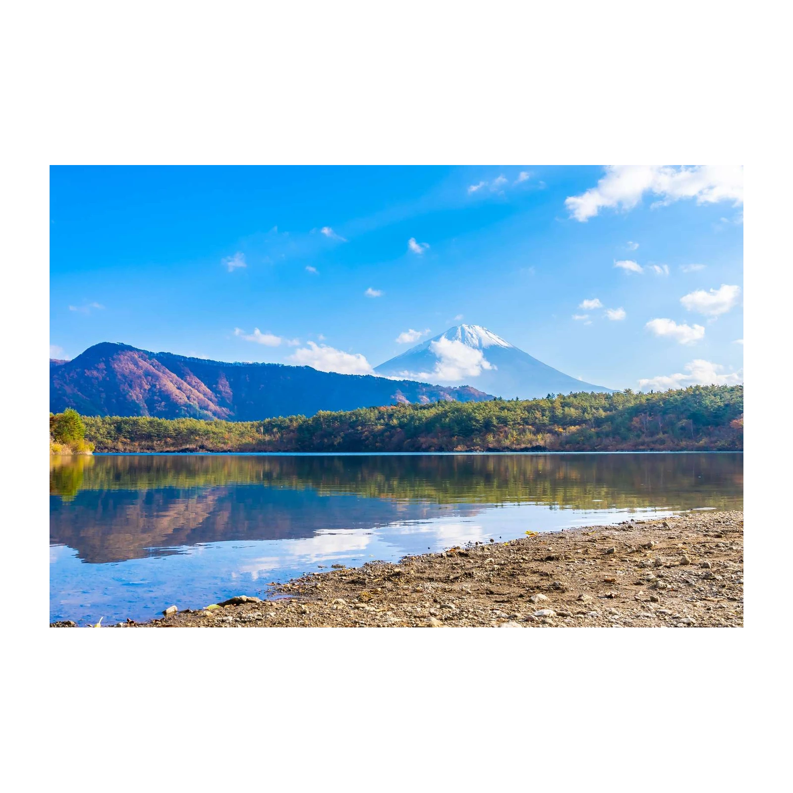 Majestic Fuji Lake Landscape Wall Art