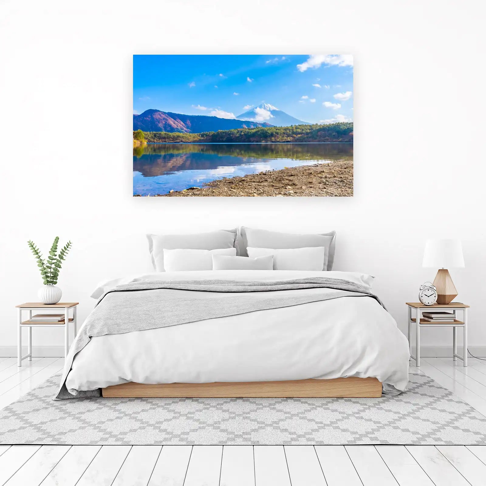 Majestic Fuji Lake Landscape Wall Art