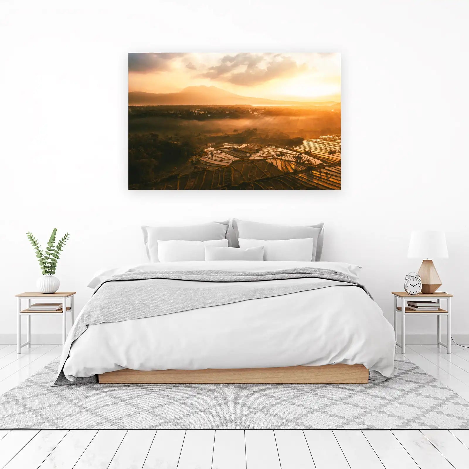 Golden Hour Rice Terraces Wall Art