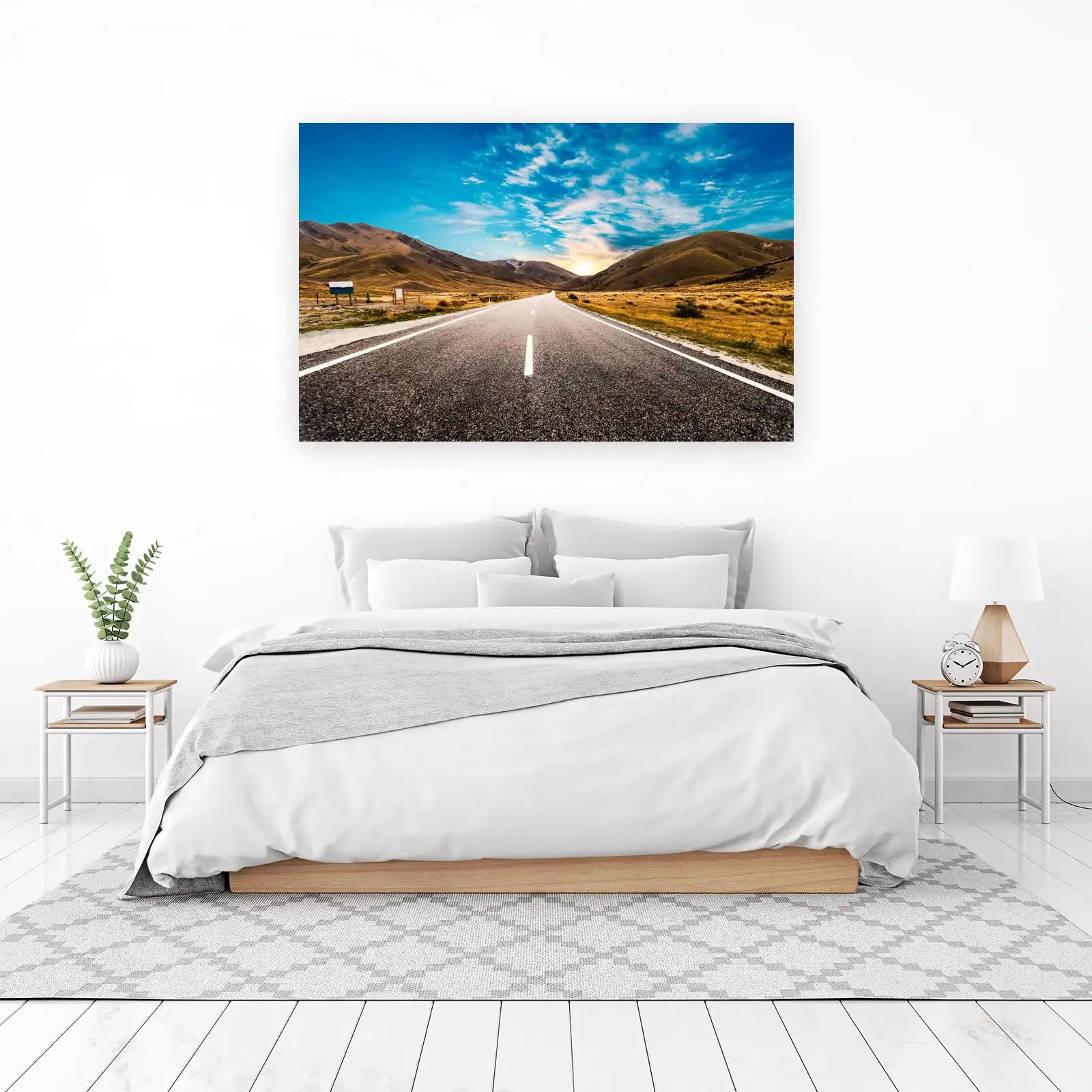 Scenic Highway Mountain Landscape Wall Art