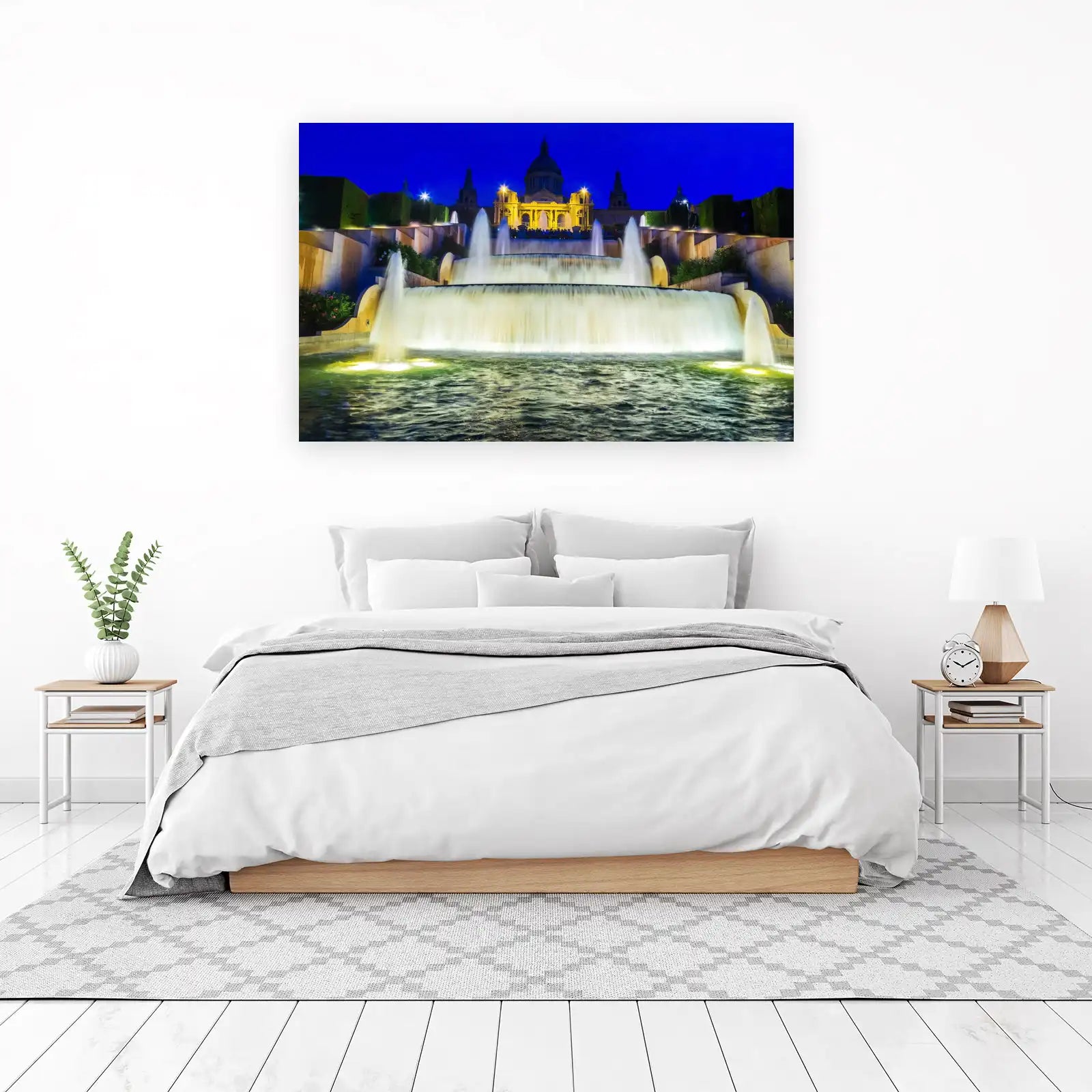 Majestic Barcelona Fountain Cascade Wall Art