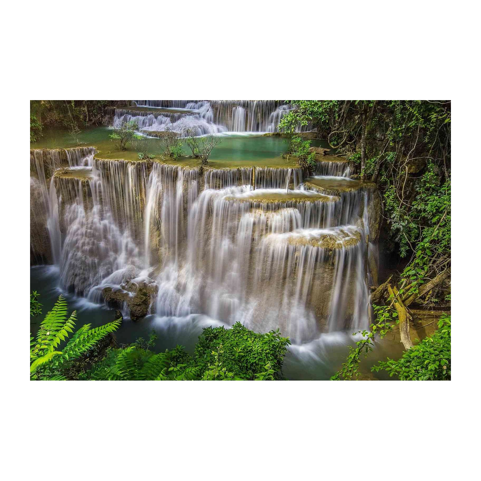 Serene Waterfall Nature Landscape Wall Art
