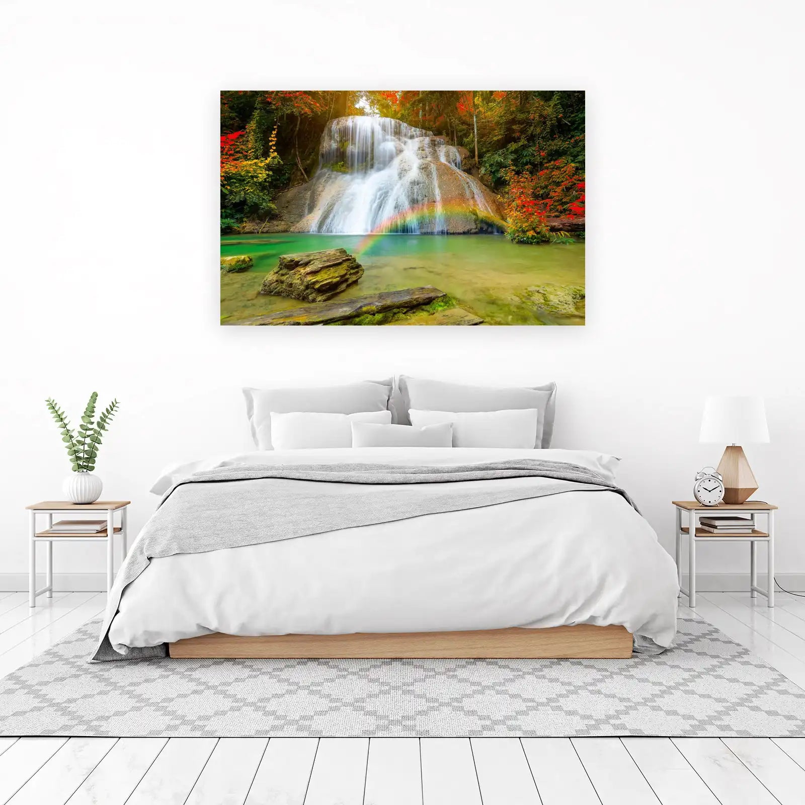 Enchanting Waterfall Rainbow Wall Art