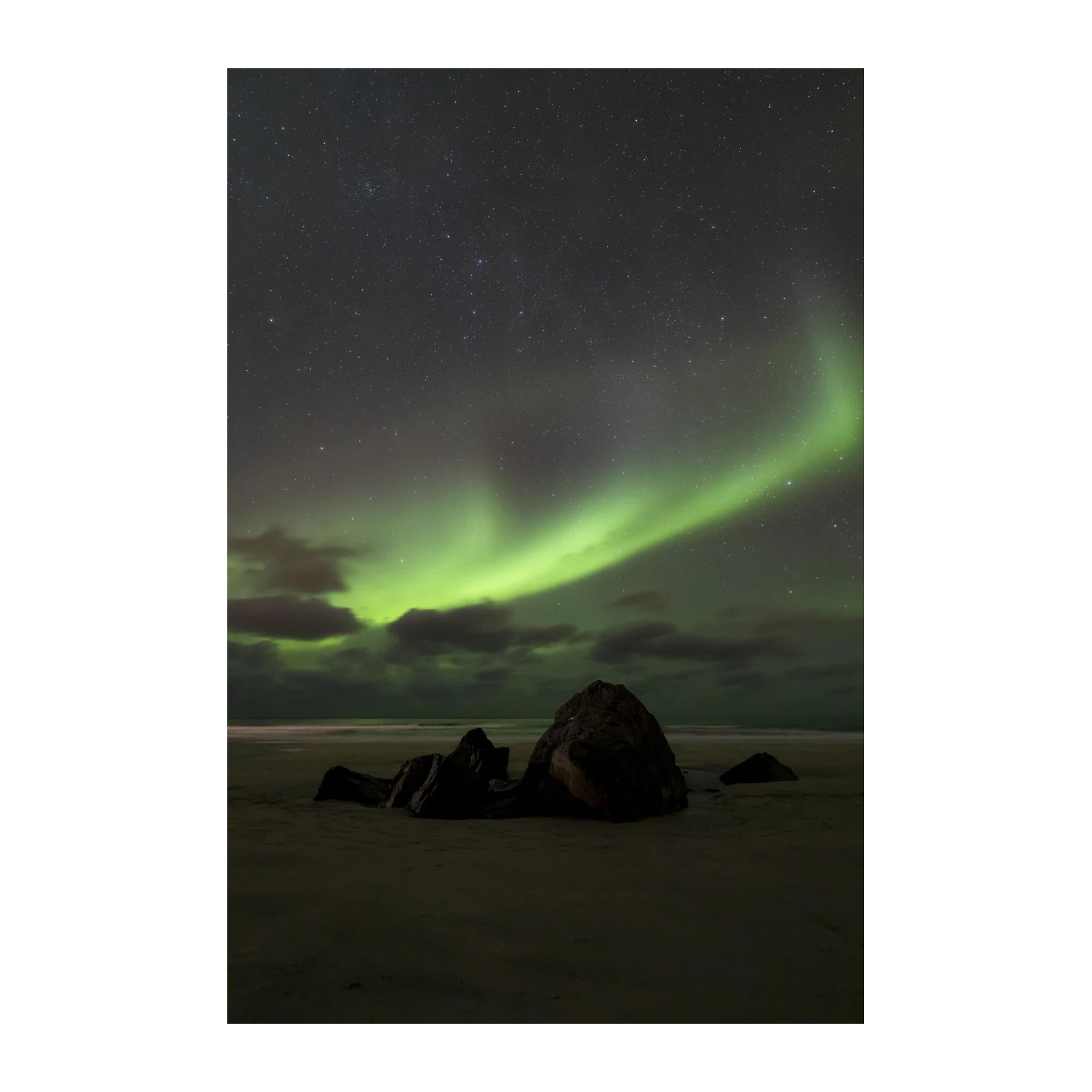 Aurora Borealis Beach Wall Art