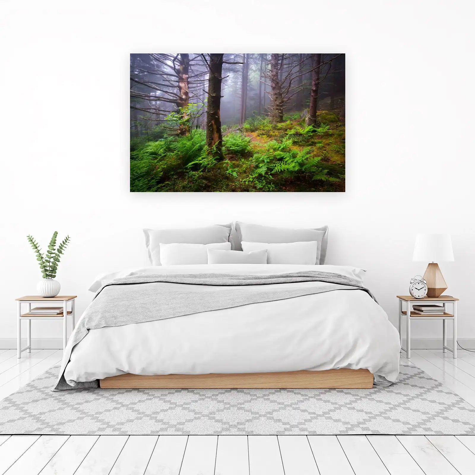 Misty Forest Path Serenity Wall Art