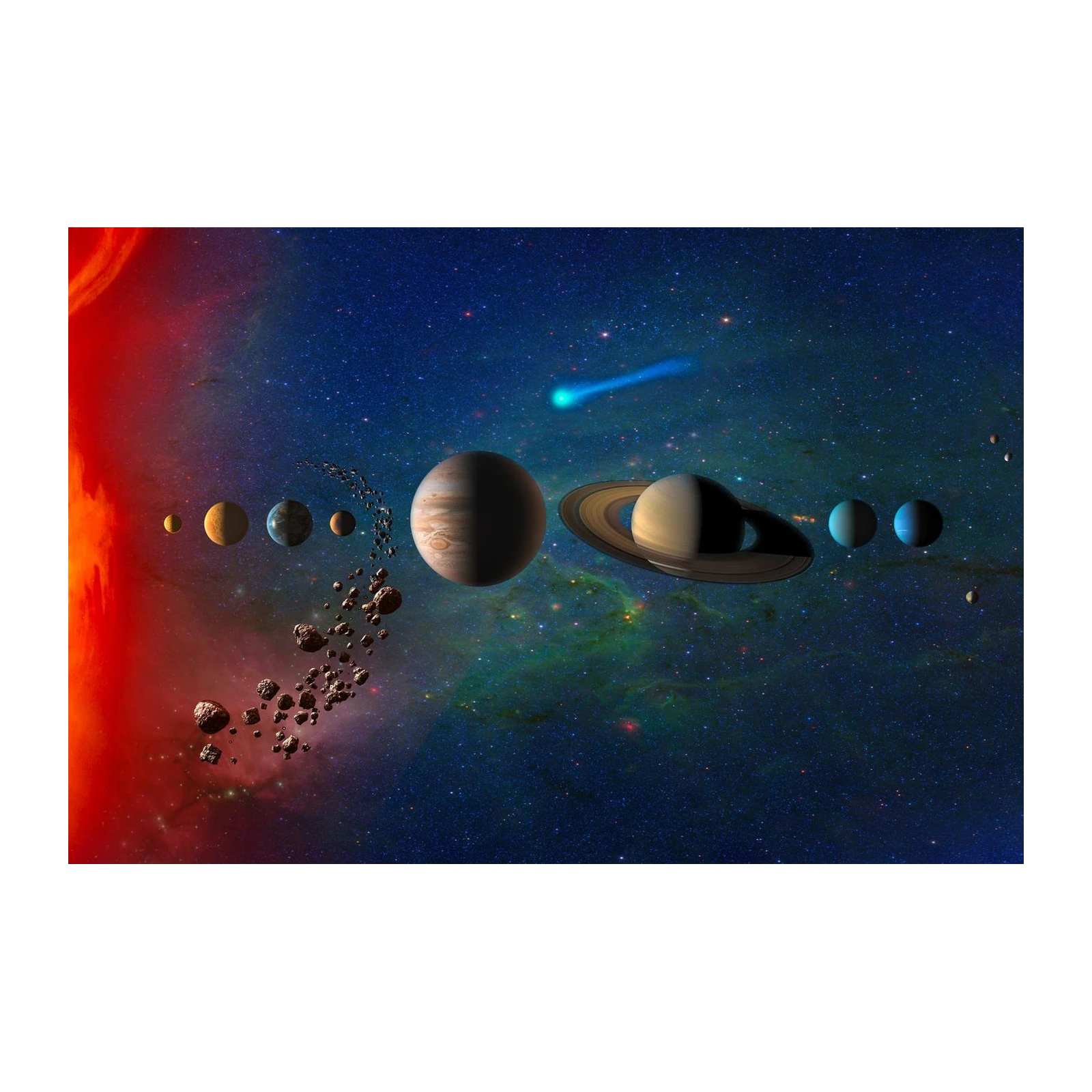 Solar System & Nebula Wall Art Wall Art