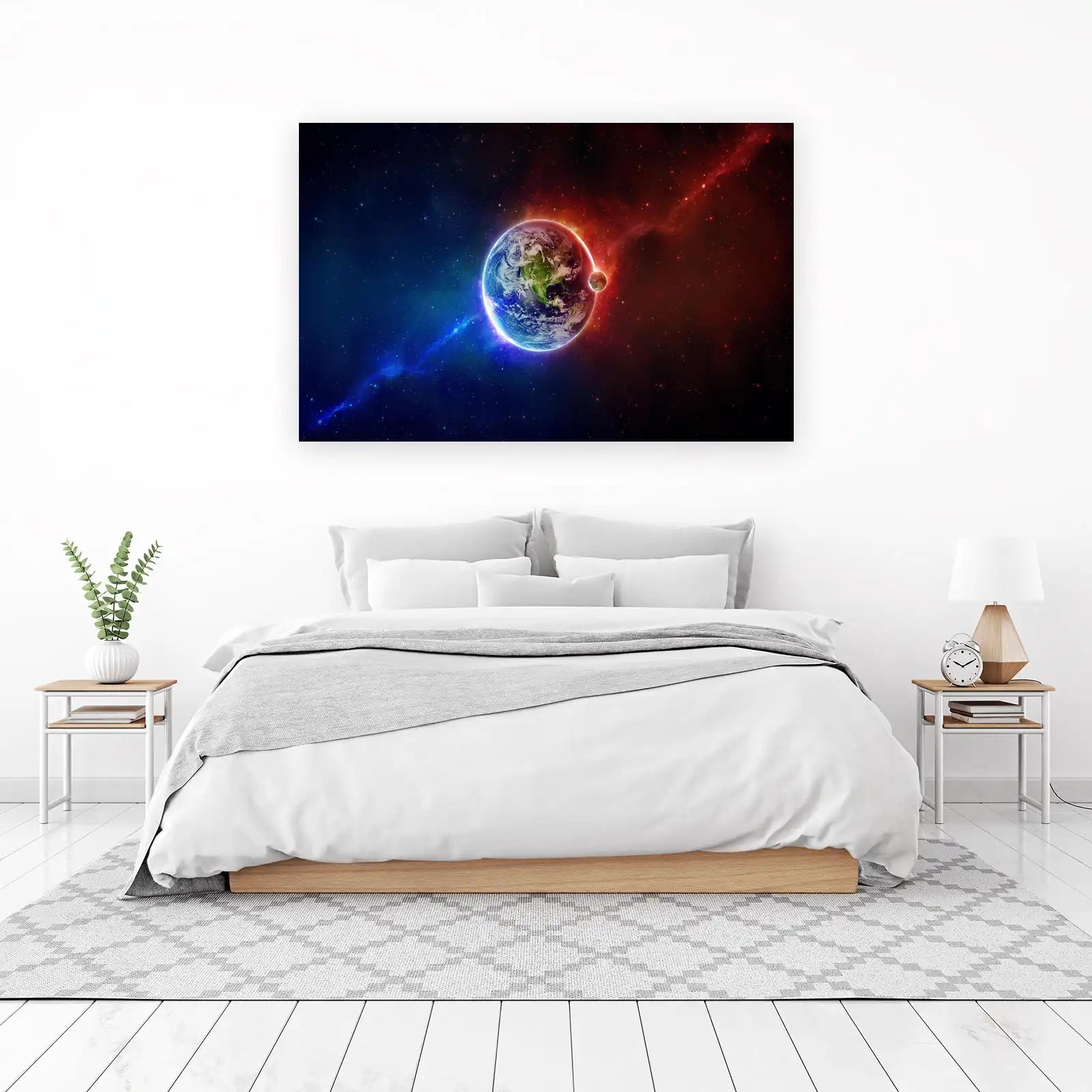 Stunning Earth & Moon Nebula Wall Art