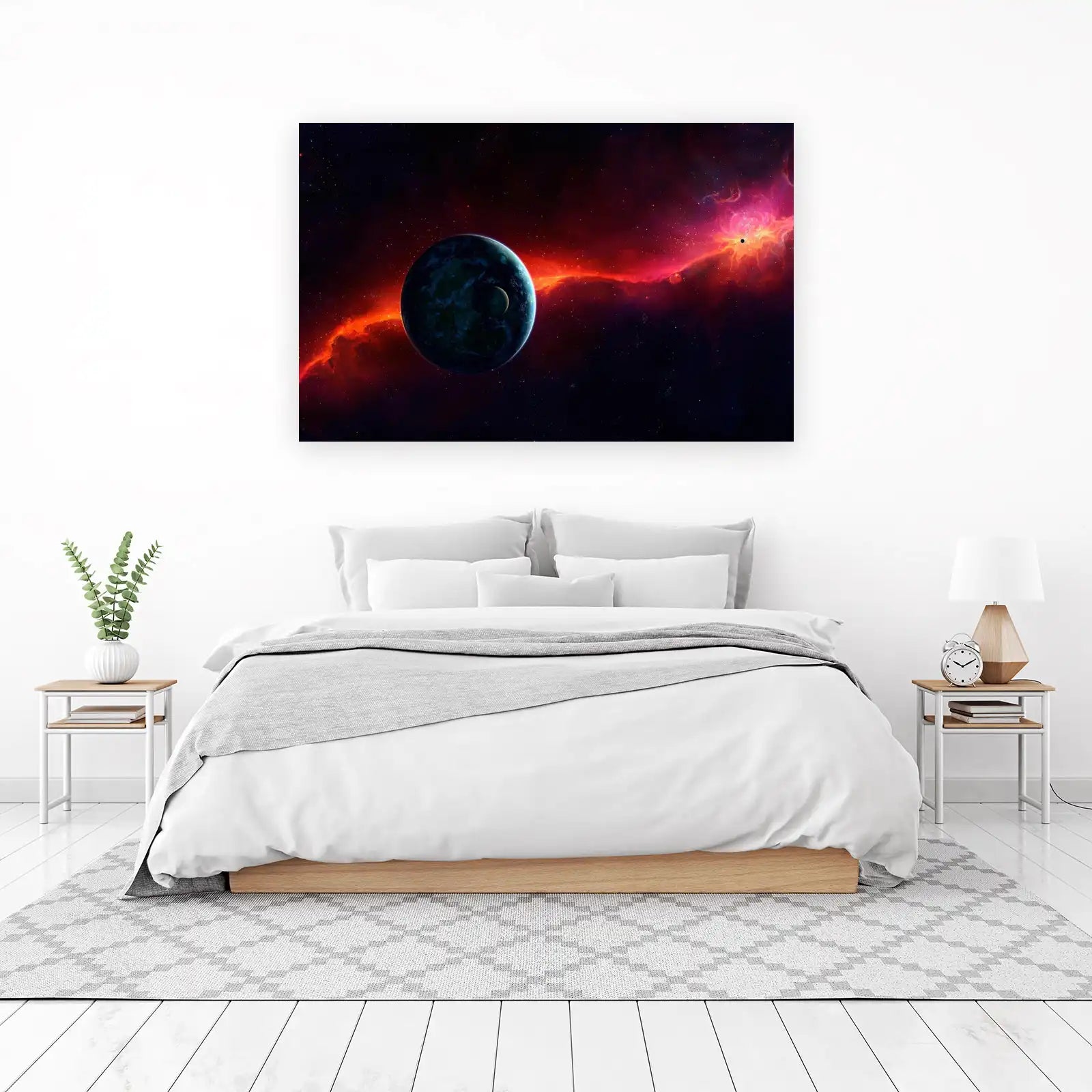 Cosmic Nebula & Planet Wall Art