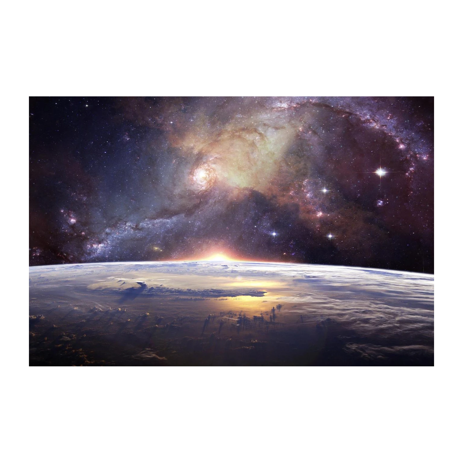Cosmic Sunrise Earth View Wall Art