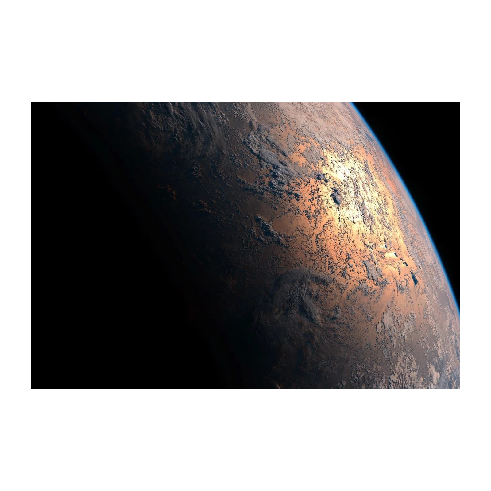 Earth Sunrise View Wall Art Wall Art