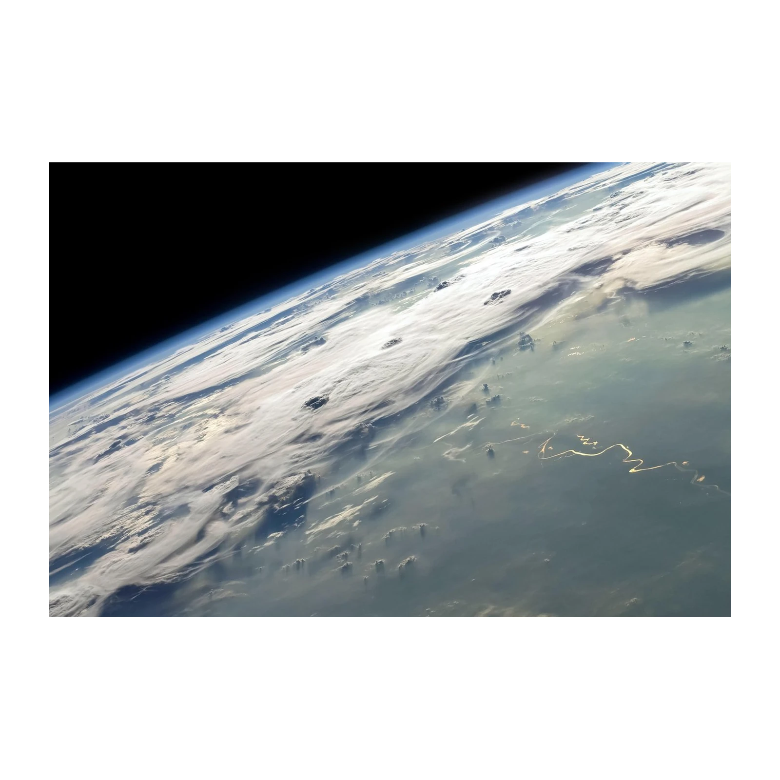 Earth Orbit Serenity: Stunning Cloudscapes Wall Art