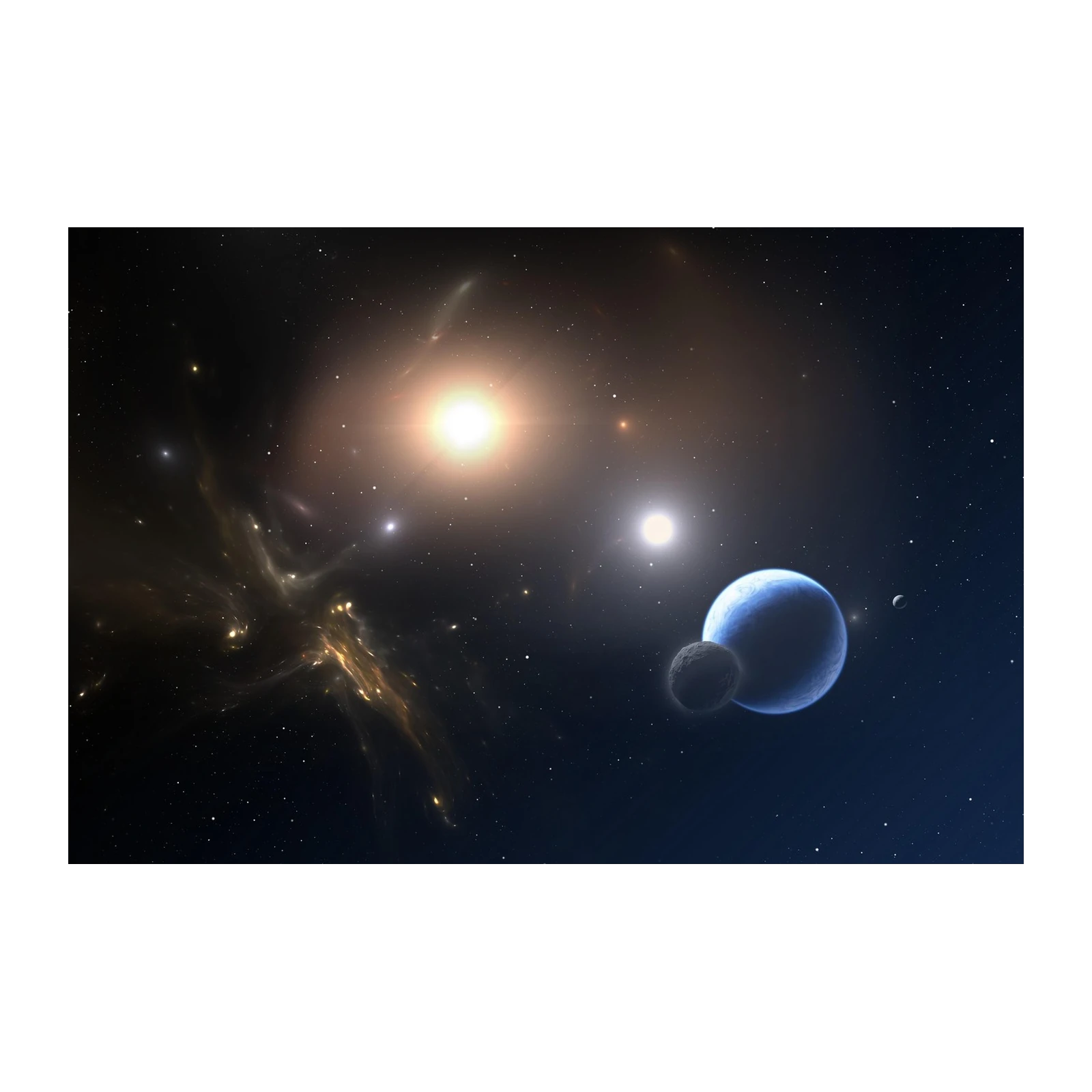 Cosmic Voyage Planet Galaxy Wall Art