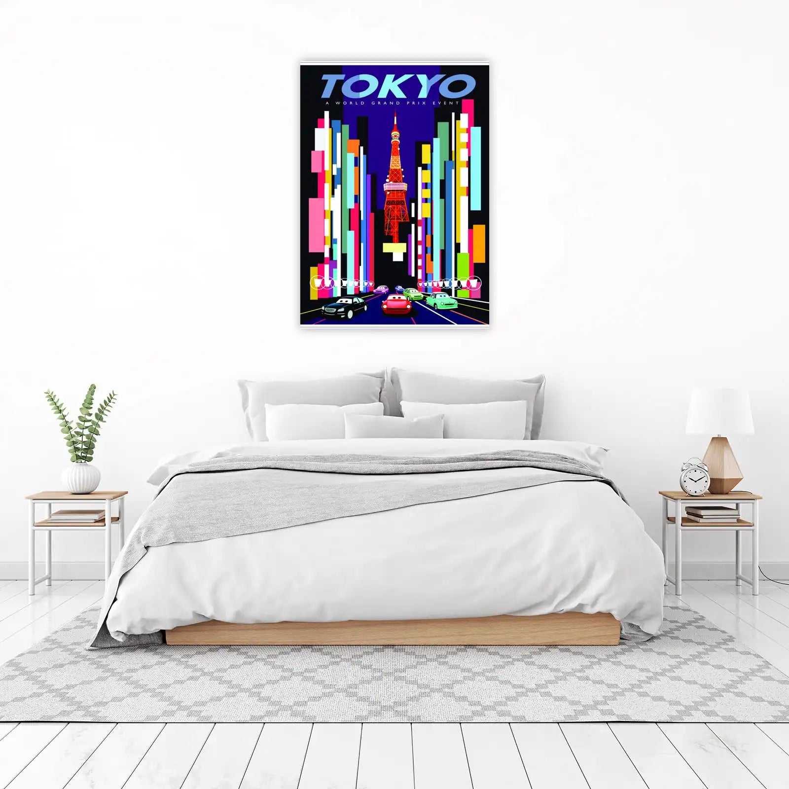 Vibrant Tokyo Street Racing Wall Art