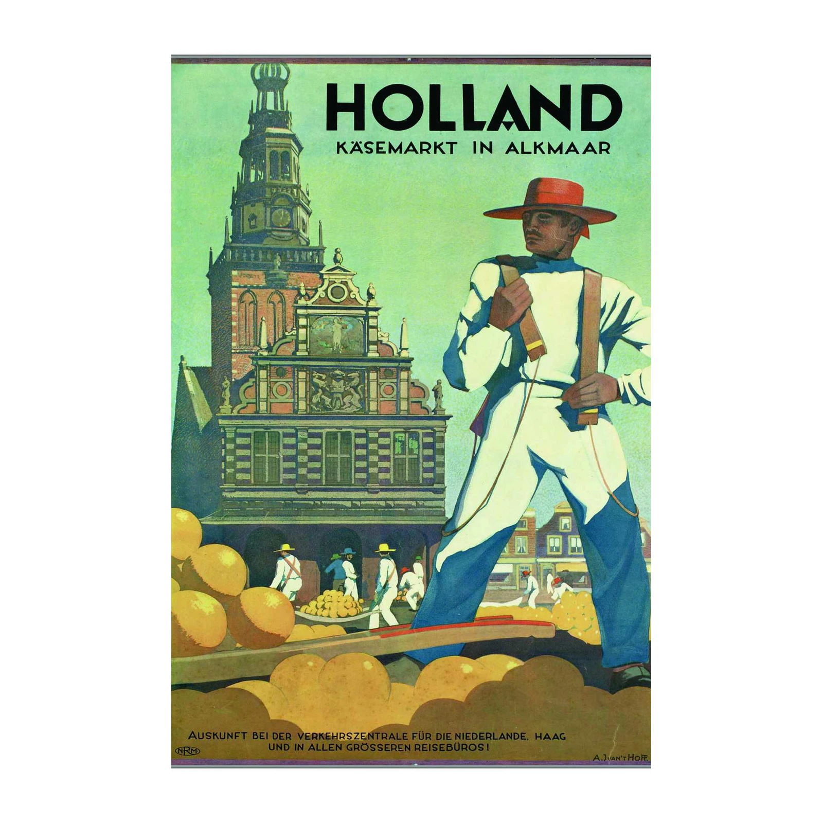 Vintage Holland Cheese Market Wall Art