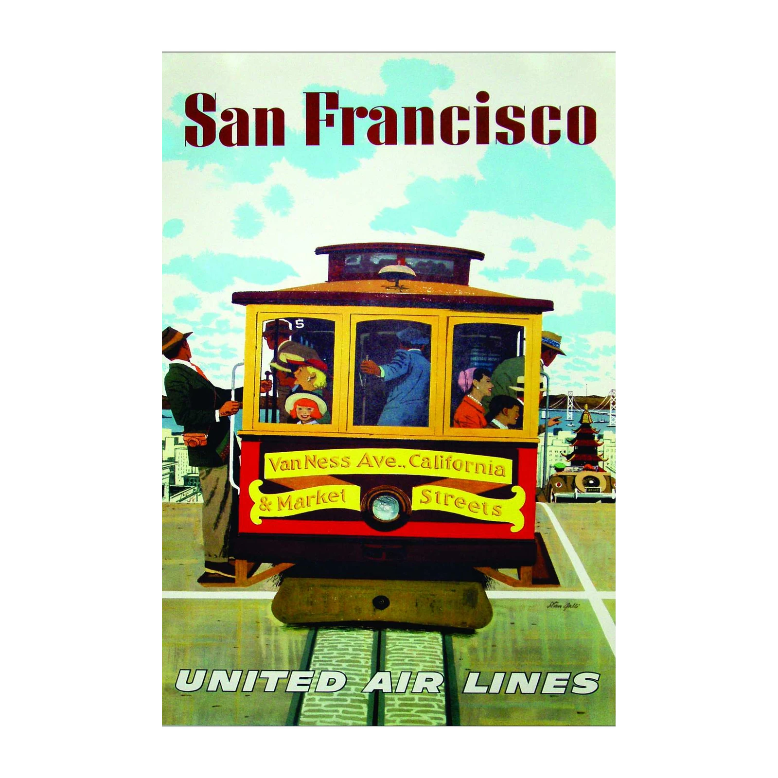 Vintage San Francisco Cable Car Wall Art