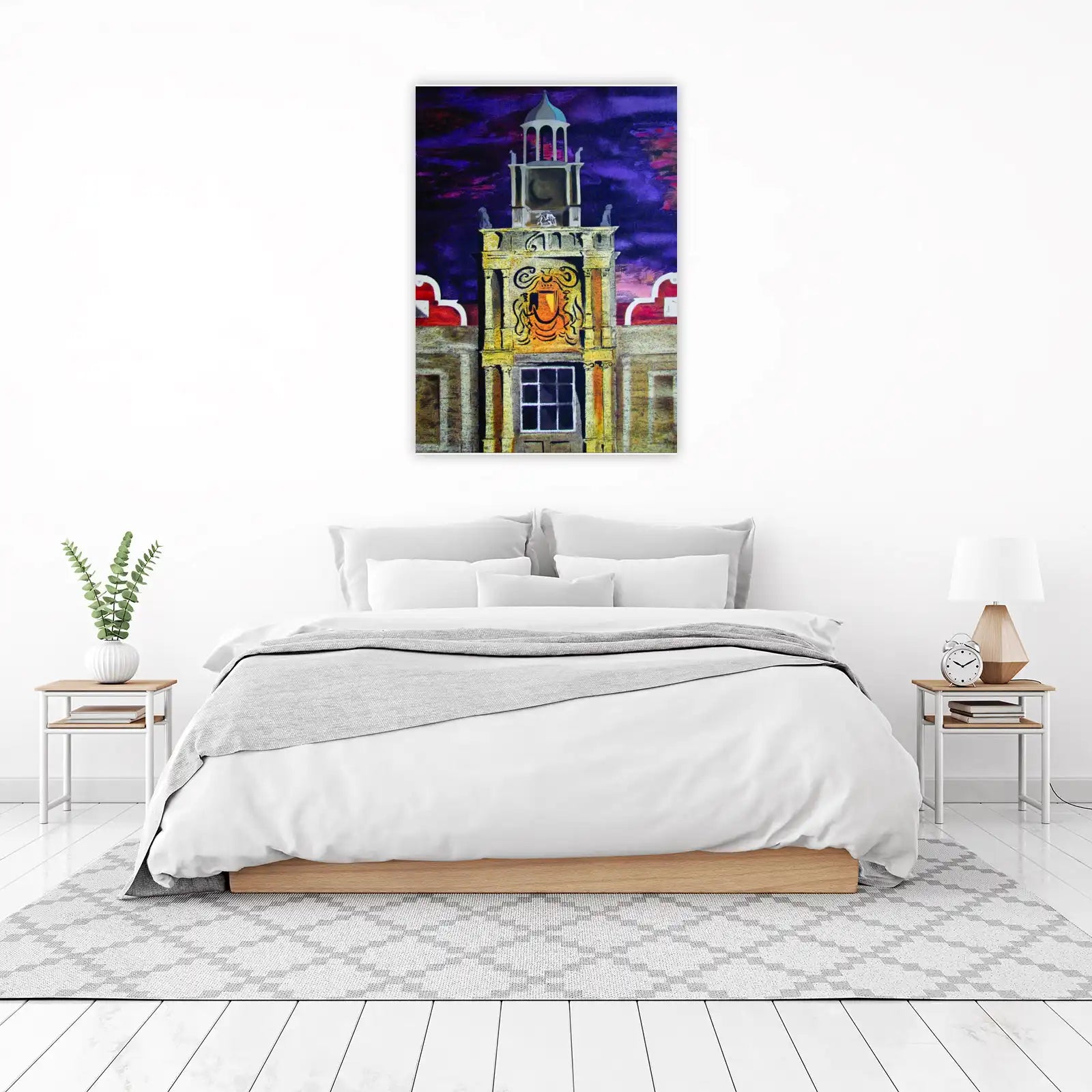 Dramatic Victorian Clock Tower Wall Art