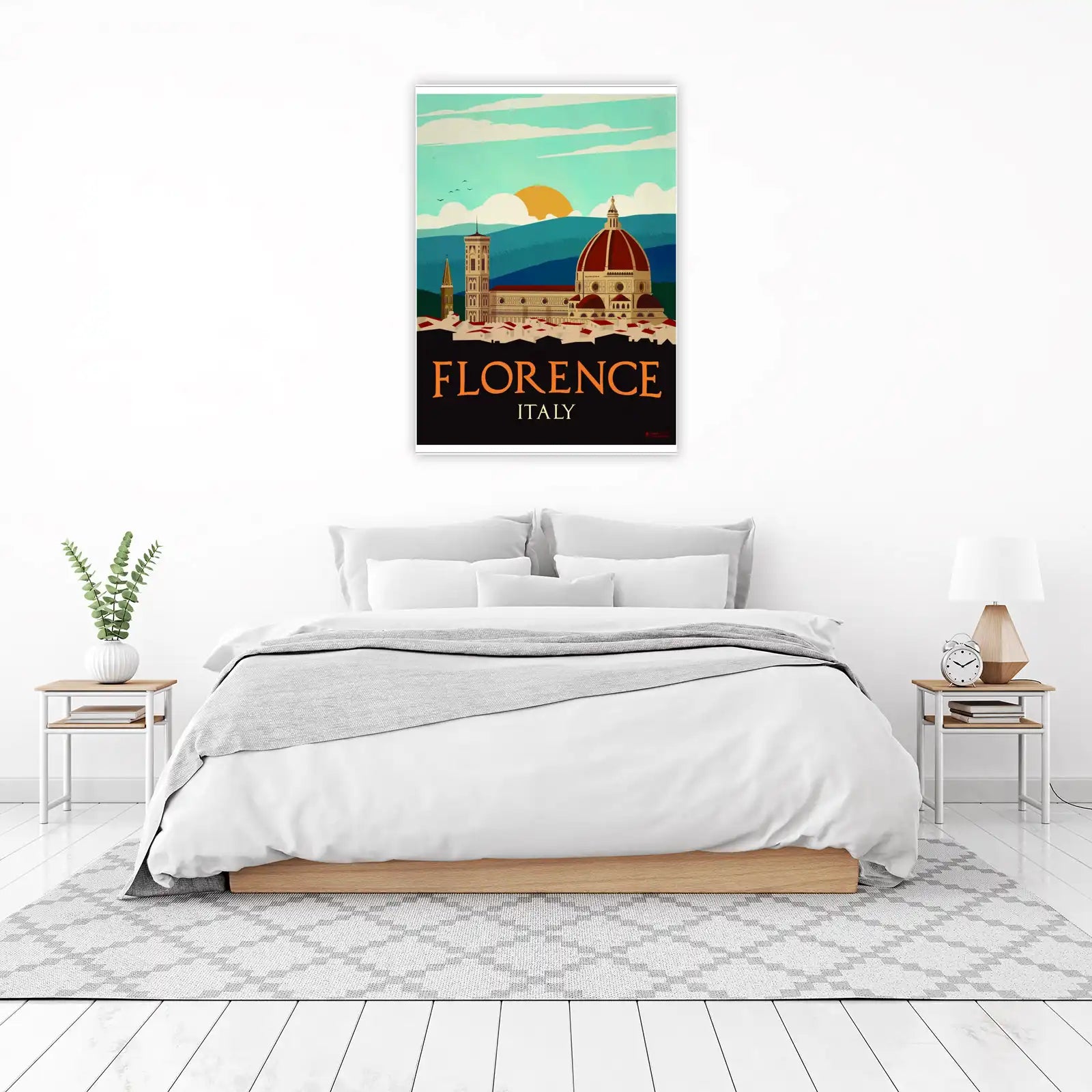 Florence Cathedral Skyline Vintage Wall Art