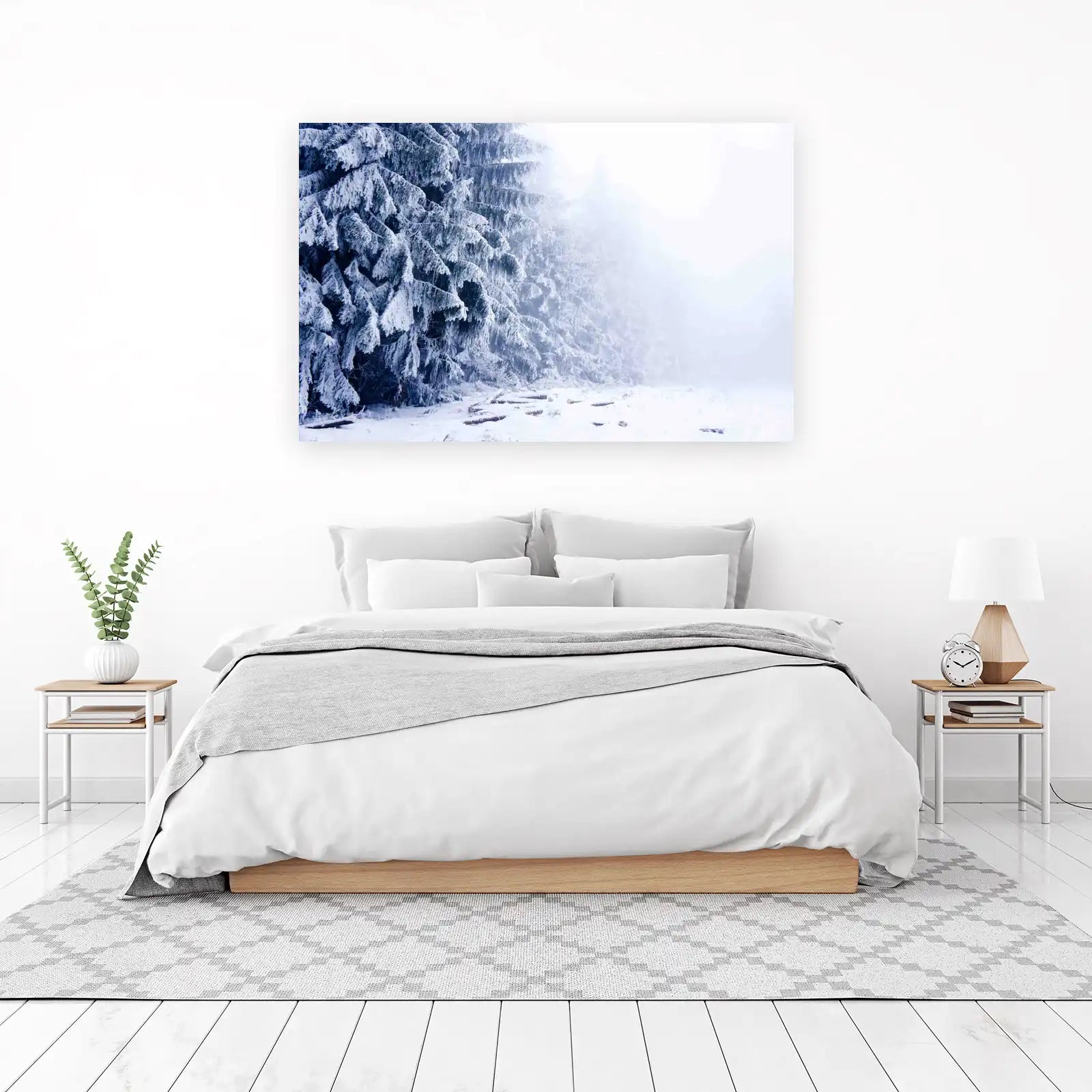 Frosty Forest Serenity Winter Landscape Wall Art