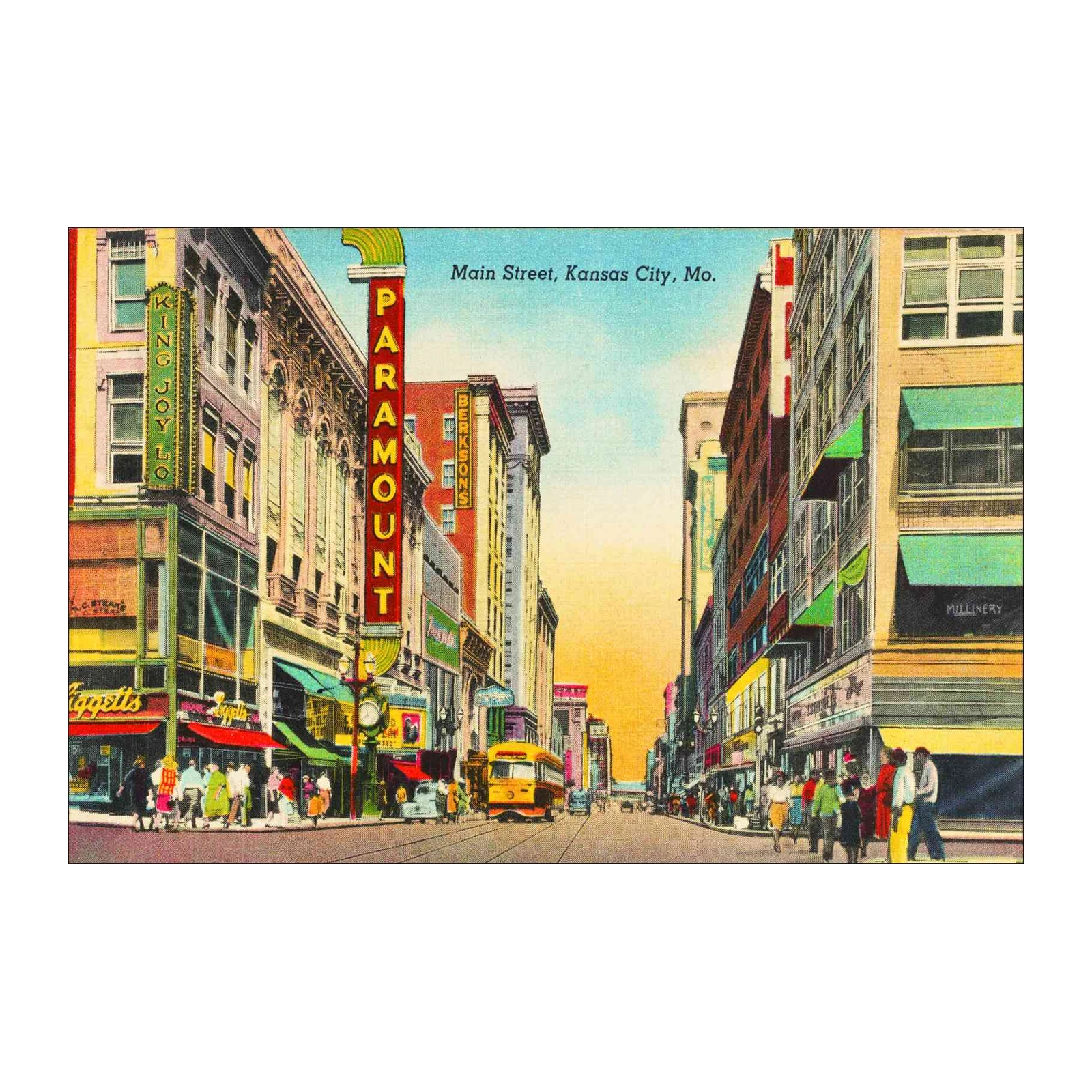 Vintage Kansas City Main Street Wall Art