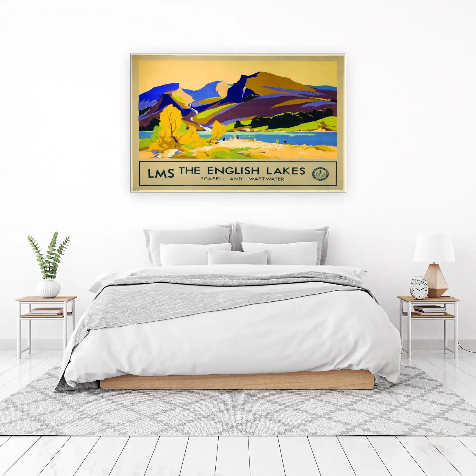Vintage English Lakes Landscape Wall Art