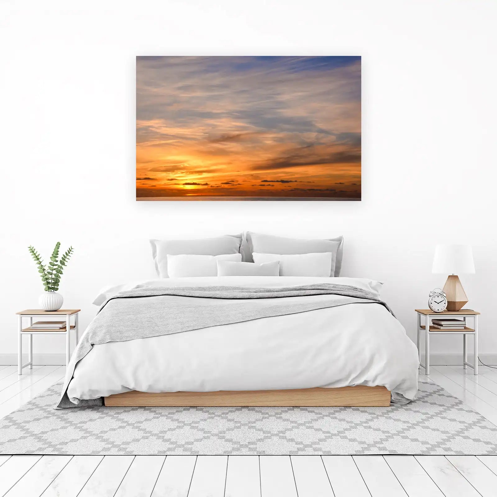 Vibrant Sunset Ocean Sky Wall Art