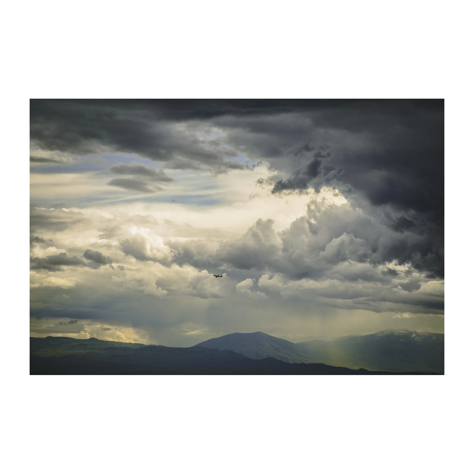 Dramatic Sky & Airplane Wall Art