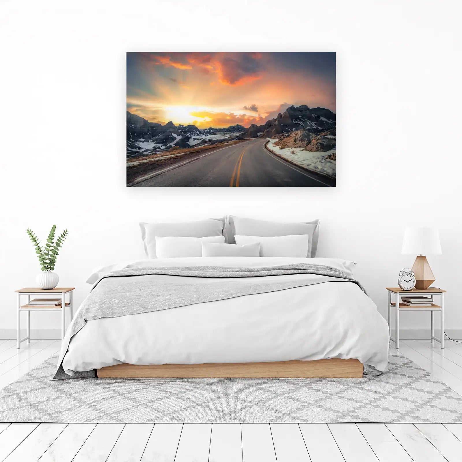 Scenic Badlands Road Sunrise Wall Art