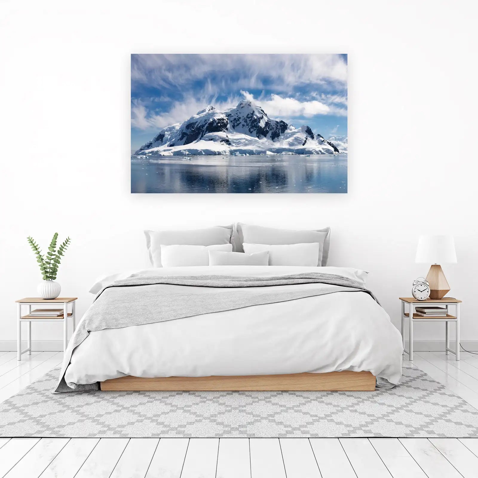 Majestic Snow Mountains & Ocean Wall Art