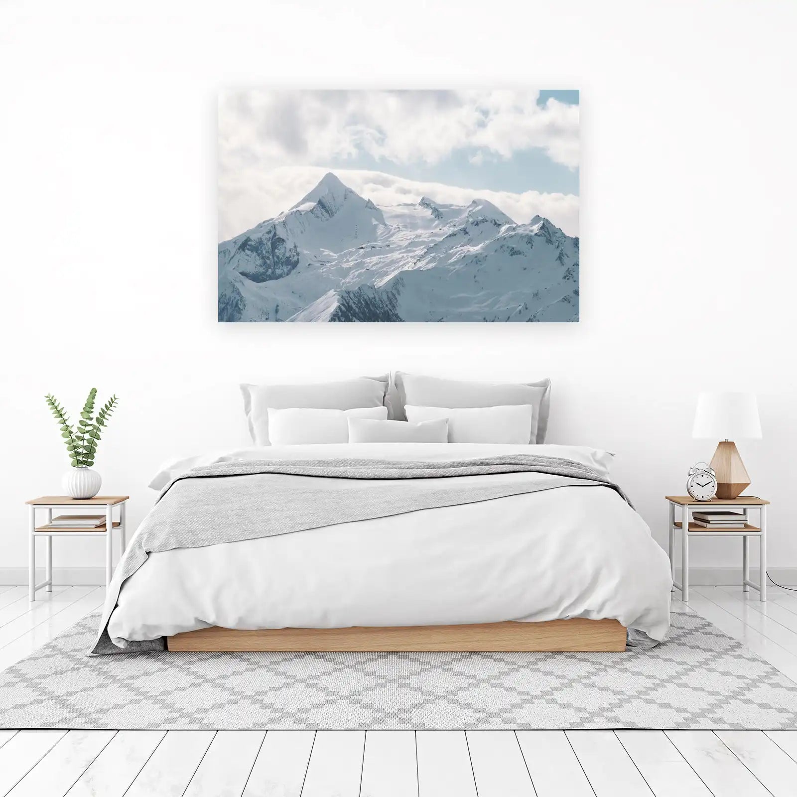 Majestic Snowy Peaks Mountain Wall Art