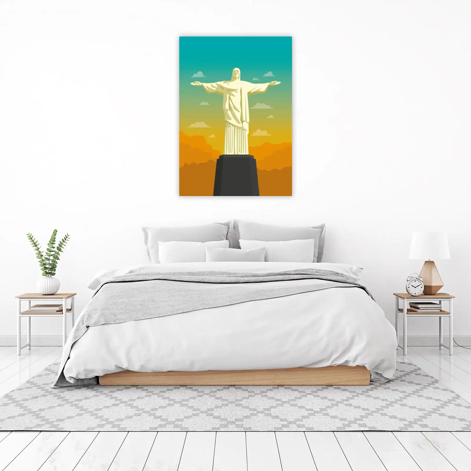 Iconic Christ the Redeemer Rio Sunset Wall Art