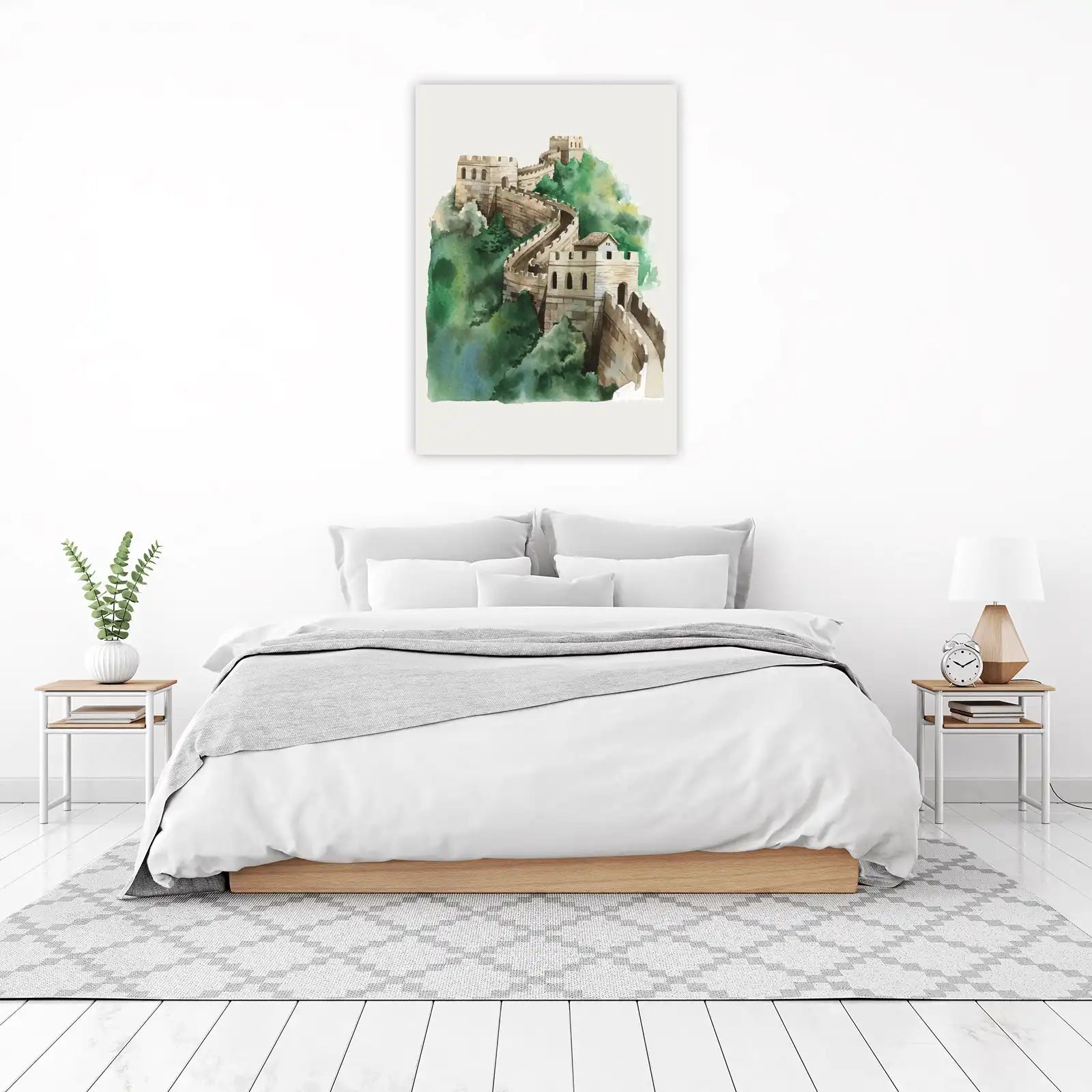 Majestic Great Wall Watercolor Wall Art
