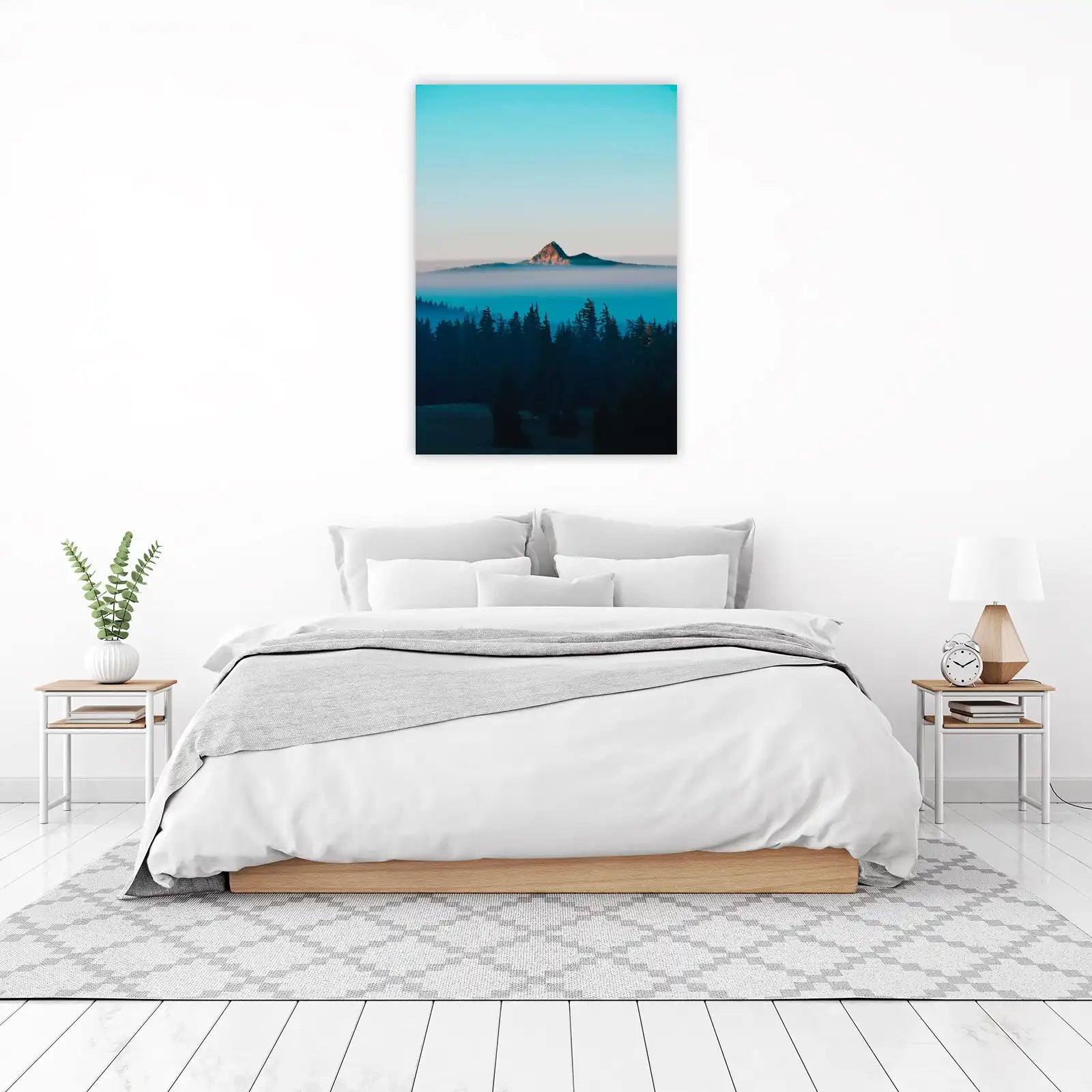 Misty Mountain Serenity Landscape Wall Art