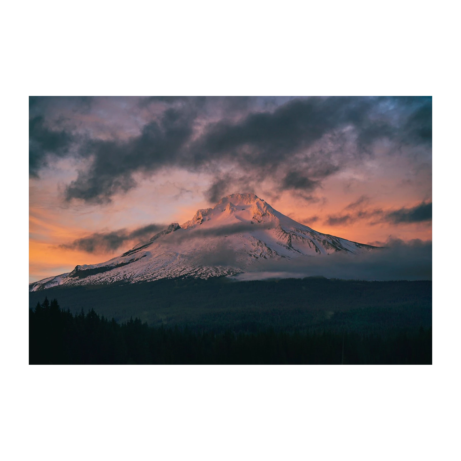 Majestic Mountain Sunset Landscape Wall Art