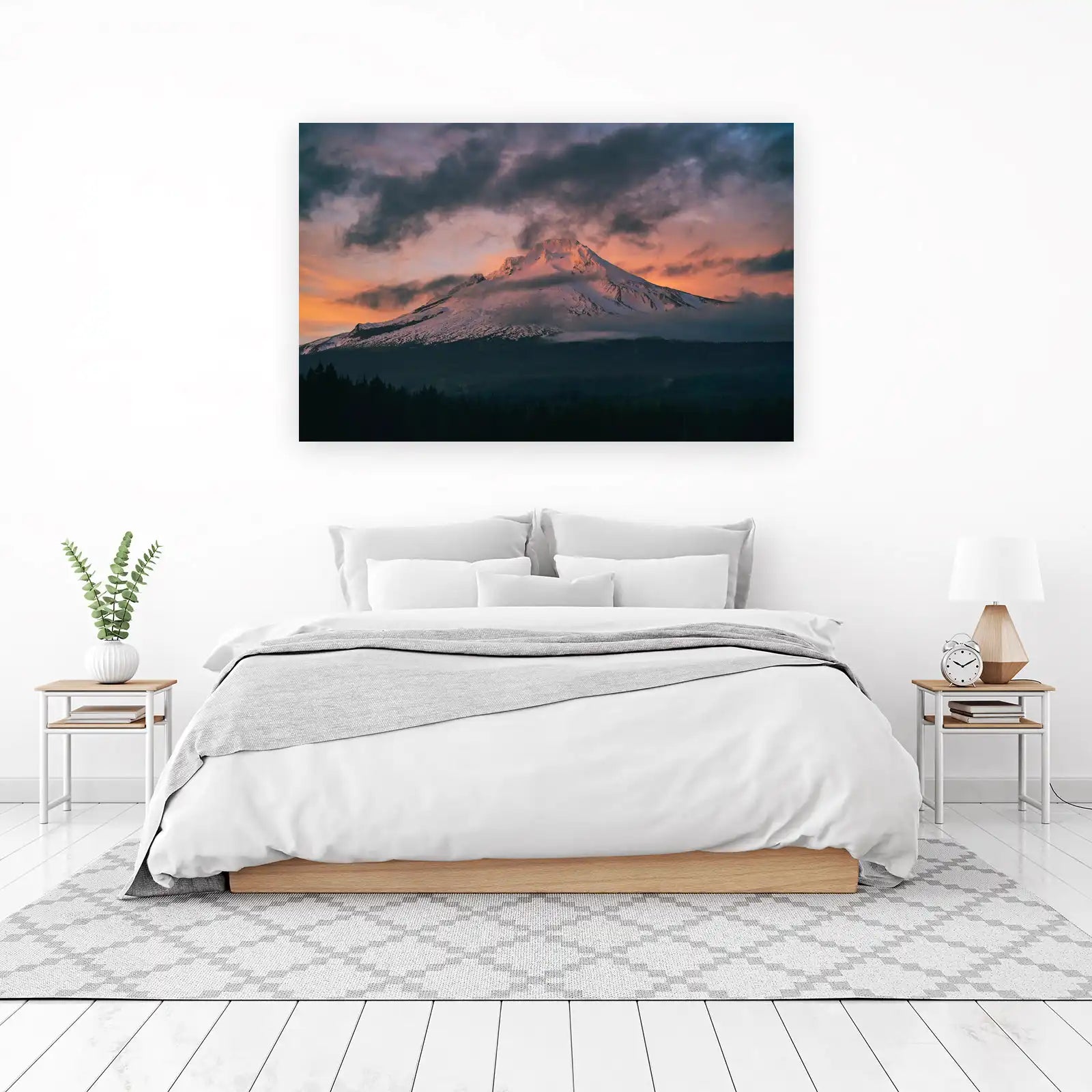 Majestic Mountain Sunset Landscape Wall Art