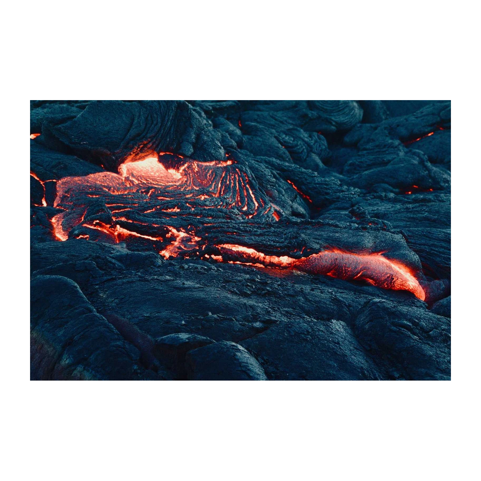 Fiery Lava Flow Abstract Nature Wall Art