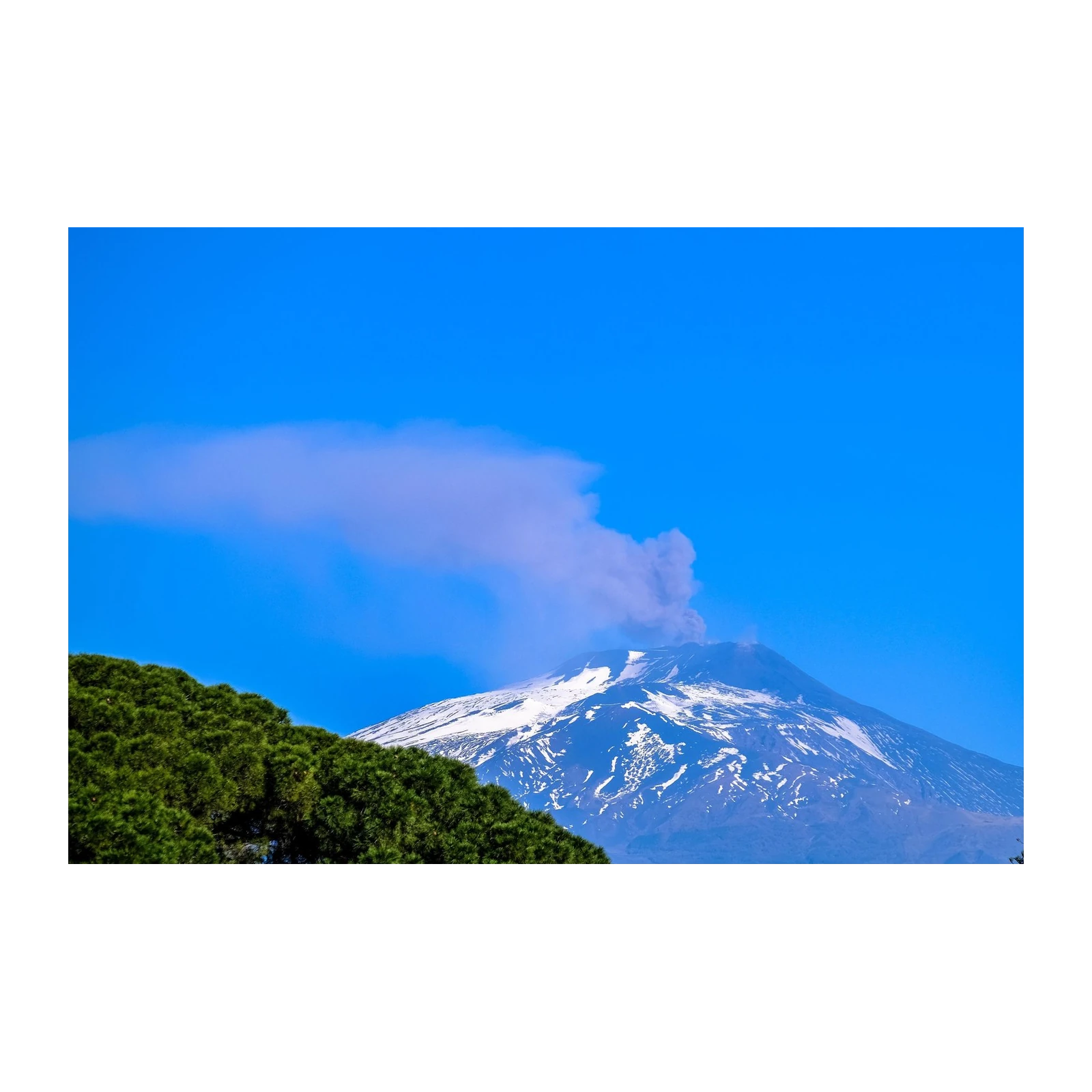 Majestic Volcano Smoke Cloud Wall Art