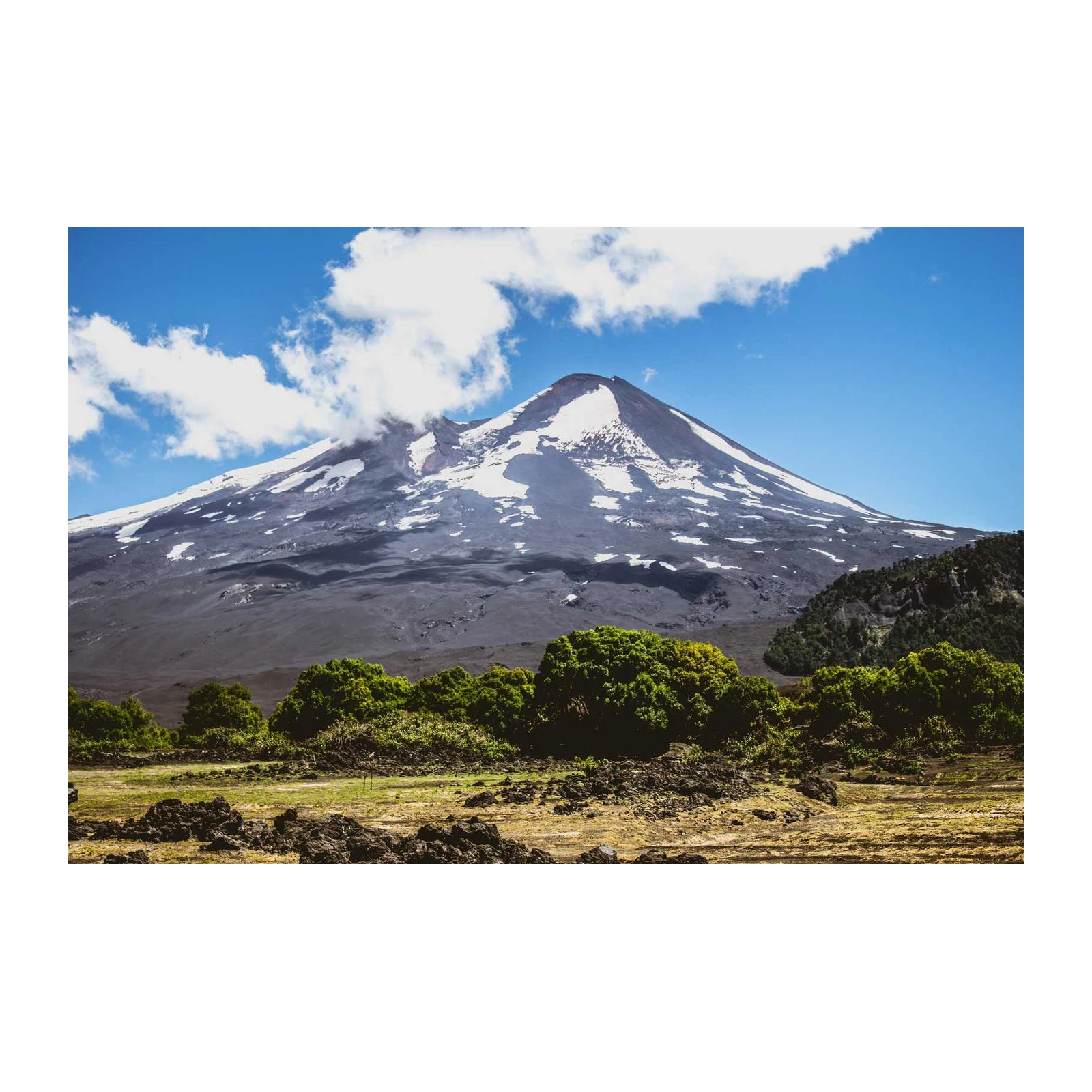 Majestic Volcano Landscape Wall Art