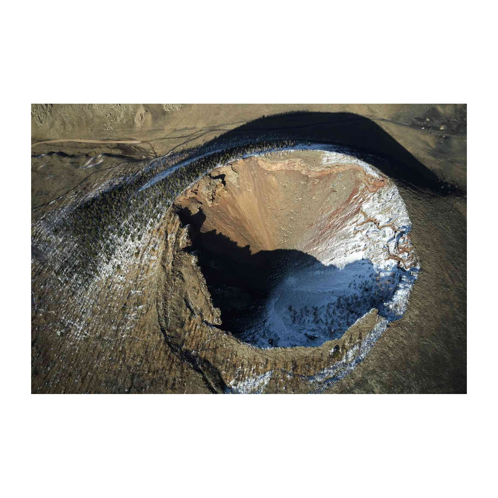 Dramatic Volcano Crater Aerial Wall Art