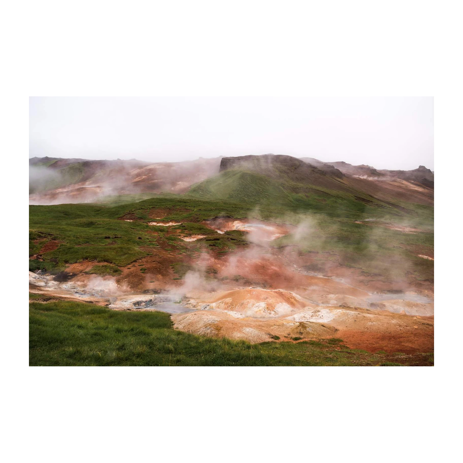 Misty Geothermal Landscape Wall Art