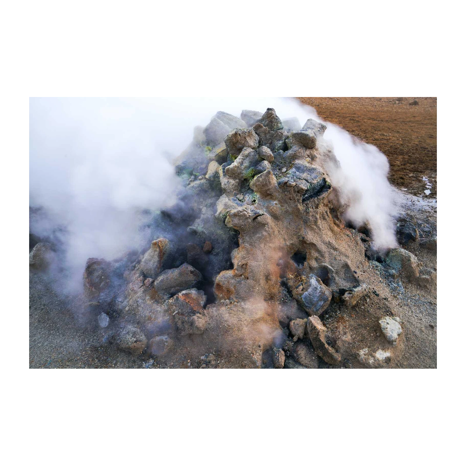 Geothermal Steam Rocks Wall Art Wall Art