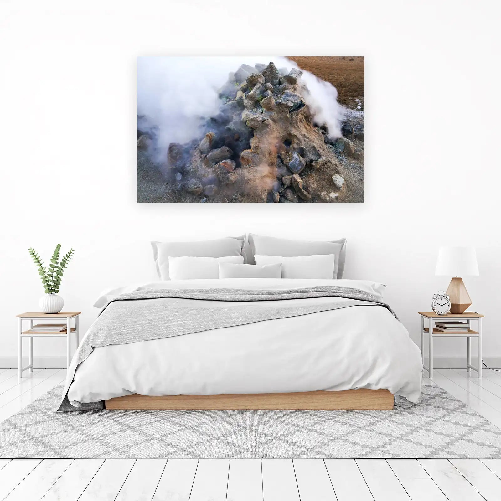Geothermal Steam Rocks Wall Art Wall Art
