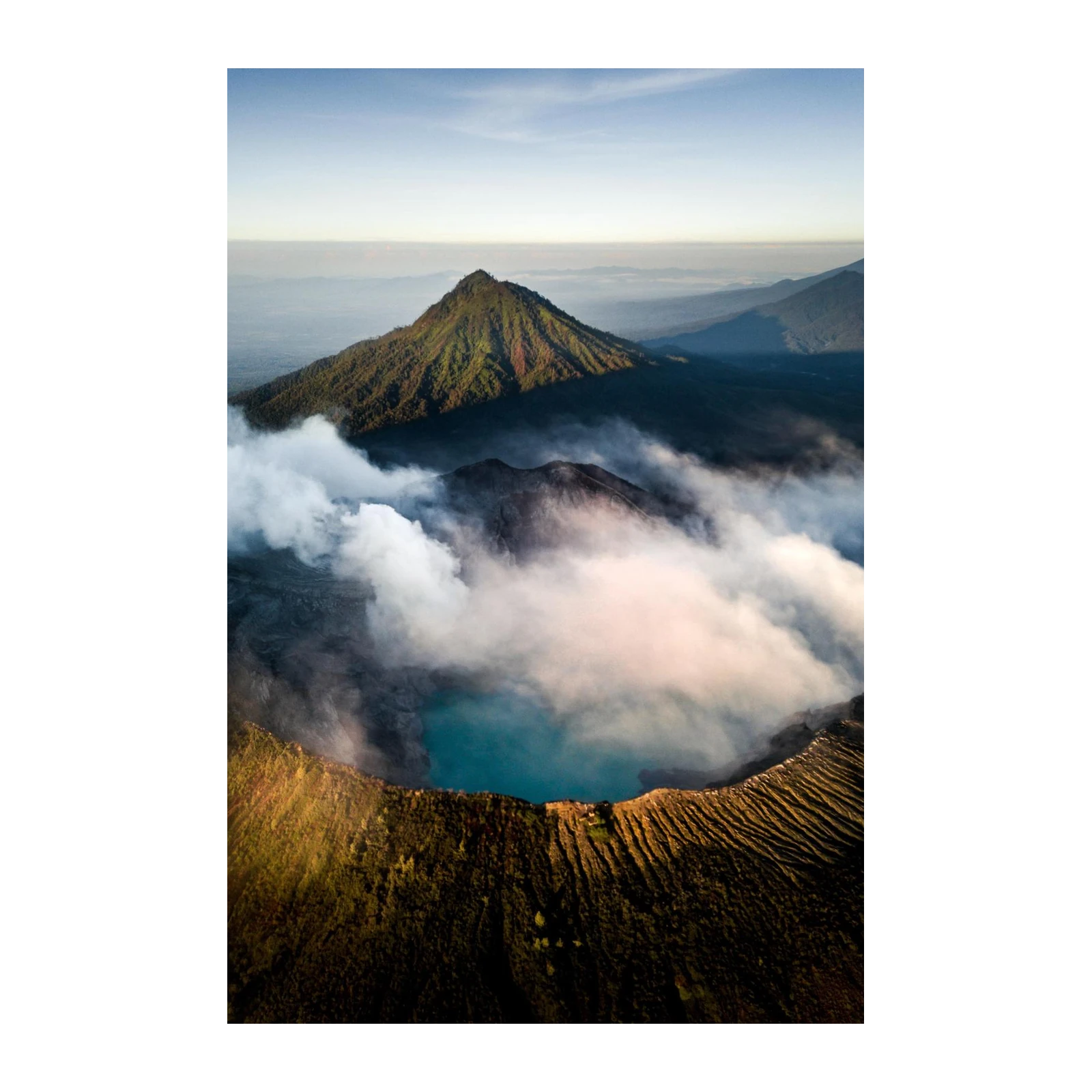 Volcanic Sunrise Crater Lake Wall Art