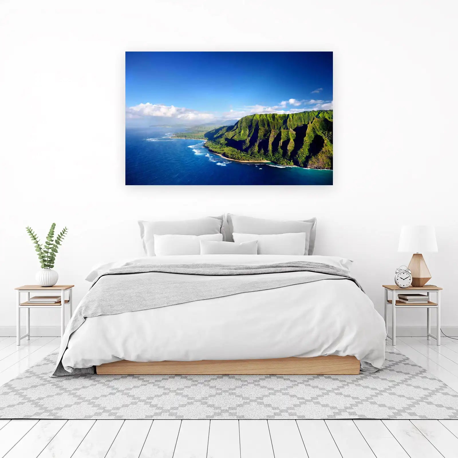 Emerald Coastline Tropical Landscape Wall Art