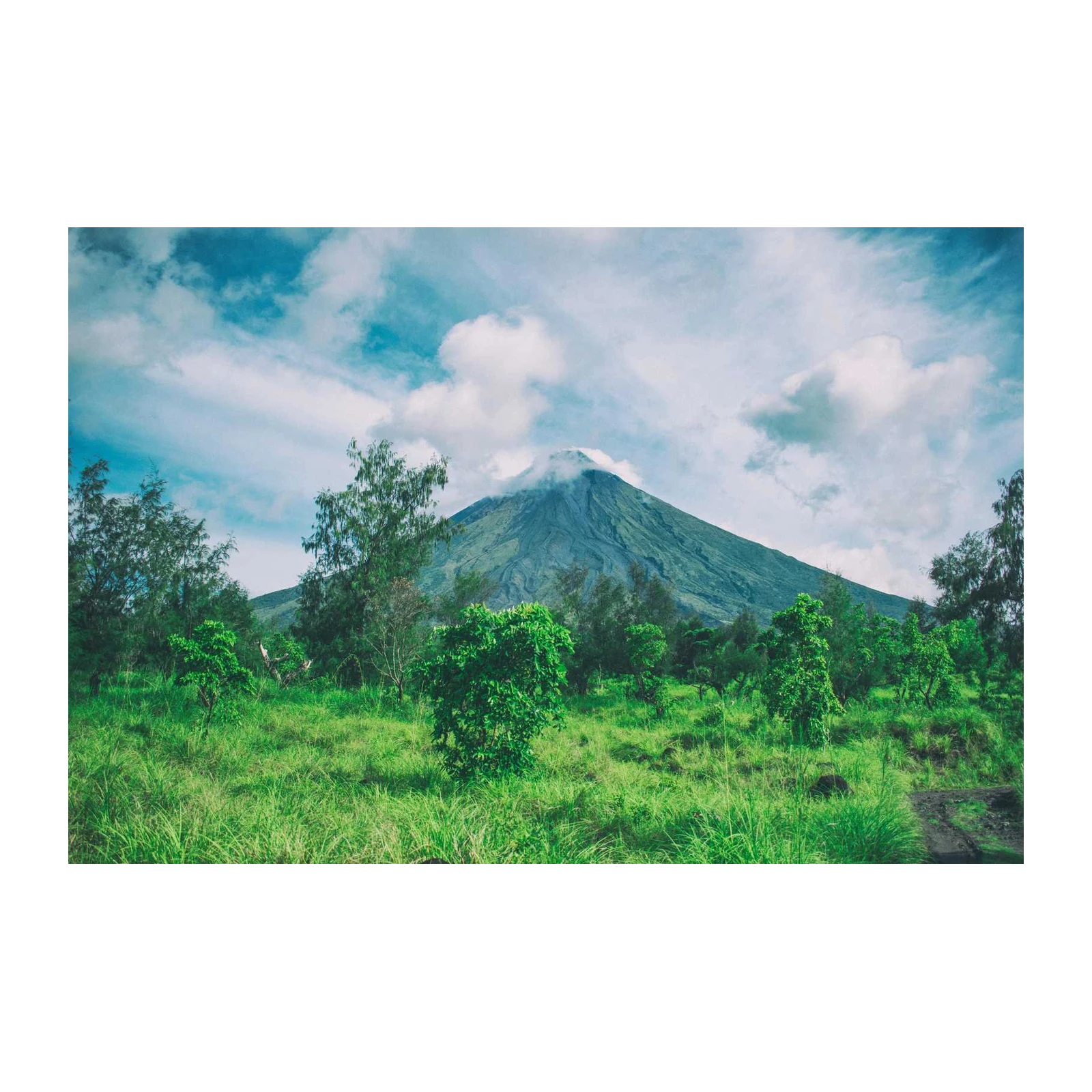 Majestic Volcano Landscape Wall Art