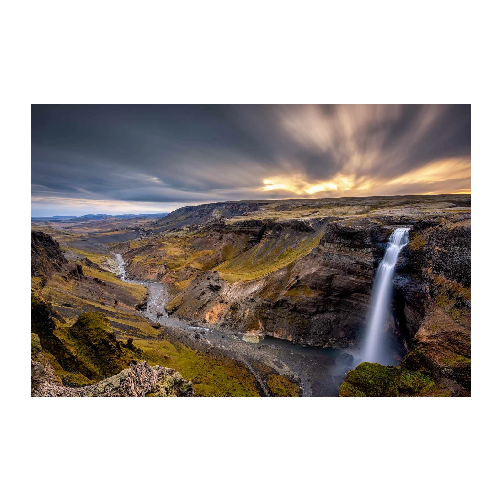 Majestic Waterfall Canyon Landscape Wall Art