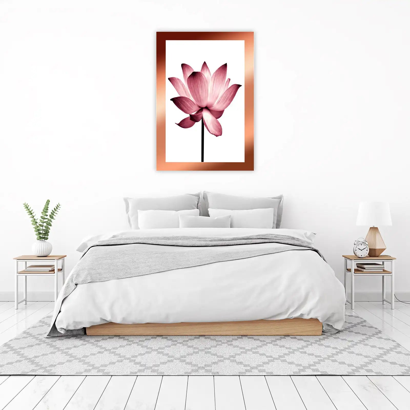Serene Pink Lotus Blossom Wall Art